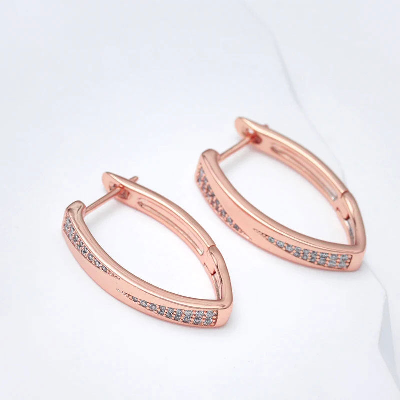 Royal Rose Gold Earrings Party Gifts - Golden Treasures  # #