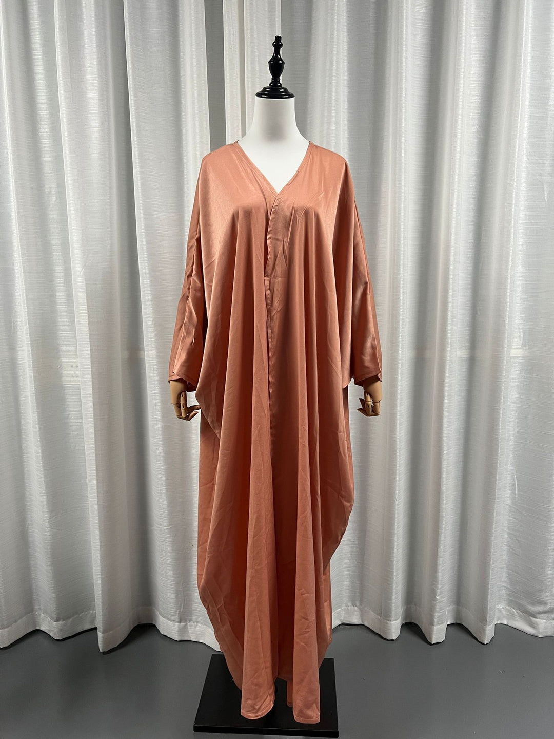 Women's Fashion Modest Satin Robe - Golden Treasures 