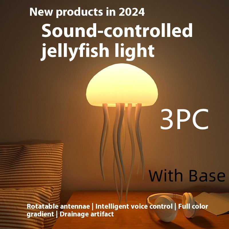 Jellyfish Mood Lamp LED Jellyfish Night Light Portable Jellyfish Lamp Jellyfish Decorations Smart Table Lamp For Bedside Desk - Golden Treasures  # #