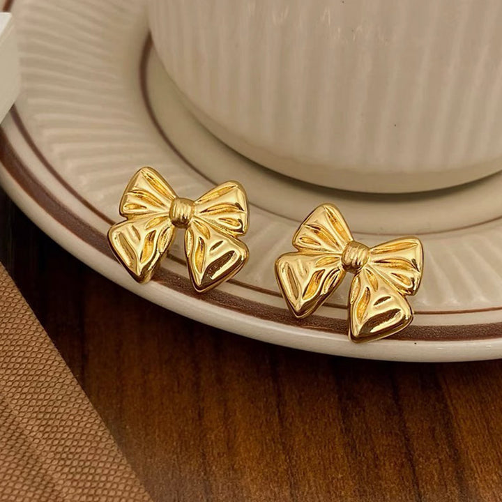 Retro Hong Kong Style Elegant Ear Studs Niche High Sense - Golden Treasures  # #