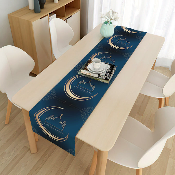 Home Muslim Ramadan Decorative Cloth Table Flag - Golden Treasures  # #