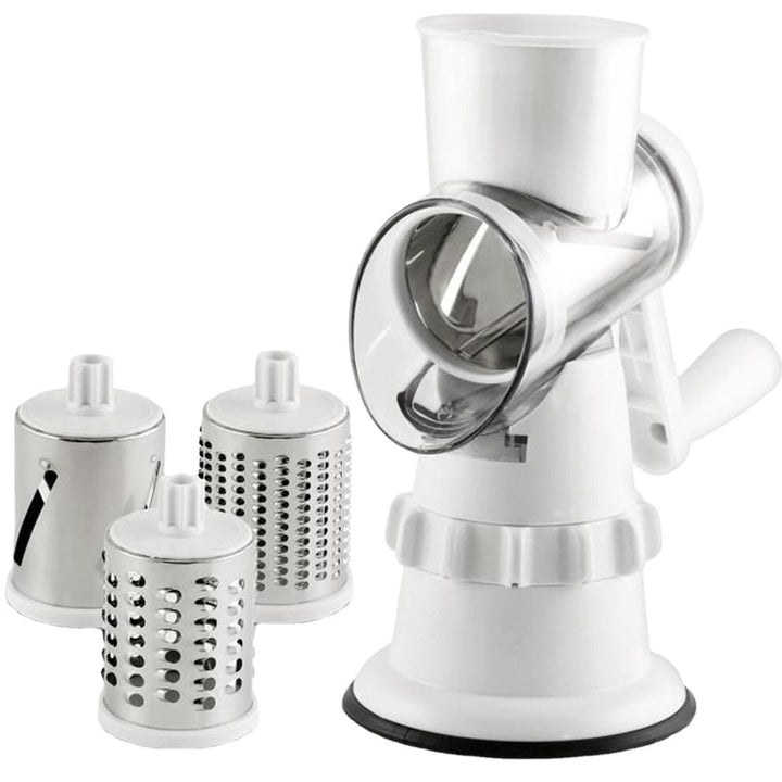 3 In 1 Vegetable Slicer Manual Kitchen Grater Vegetable Cutter Round Chopper - Golden Treasures  # #