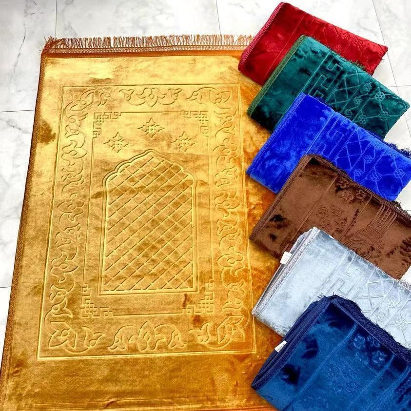 Prayer Mat With Tassel Prayer Mat Solid Color - Golden Treasures 