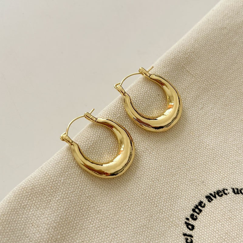 Retro Hong Kong Style Elegant Ear Studs Niche High Sense - Golden Treasures 