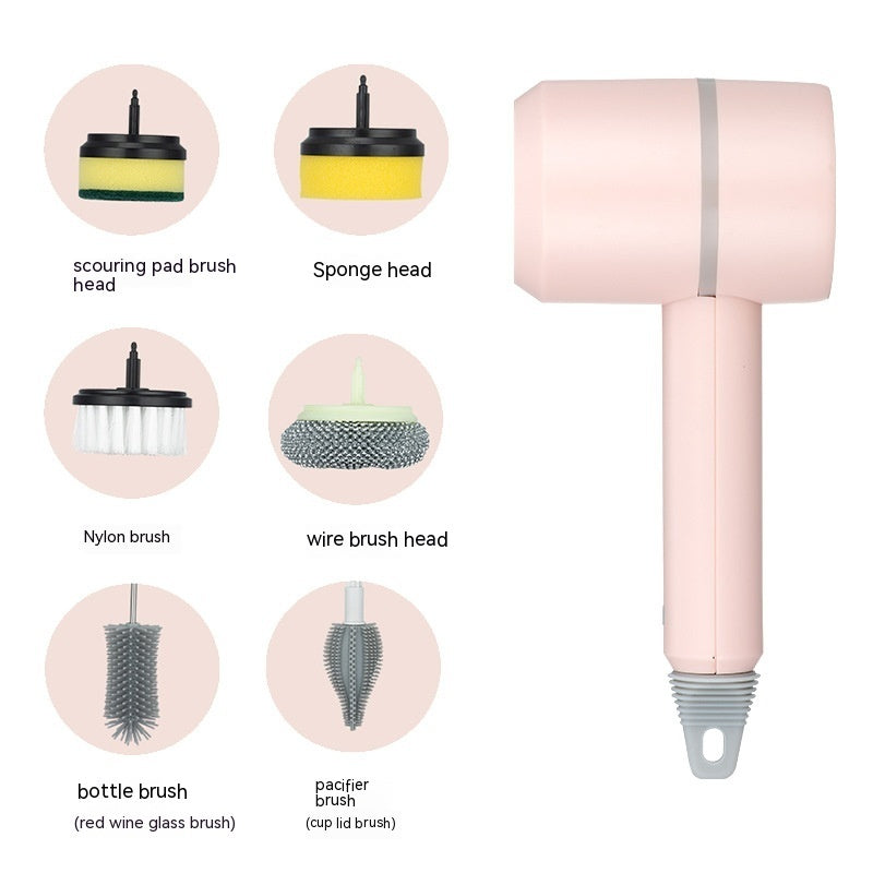 Electric Cleaning Brush Dishwashing Brush Automatic Wireless USB Rechargeable Professional Kitchen Bathtub Tile Cleaning Brushes - Golden Treasures  # #