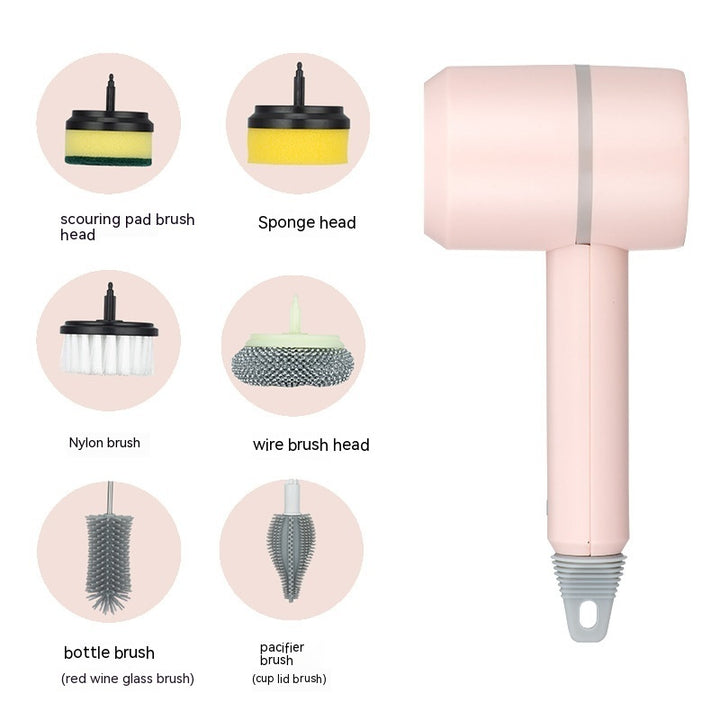 Electric Cleaning Brush Dishwashing Brush Automatic Wireless USB Rechargeable Professional Kitchen Bathtub Tile Cleaning Brushes - Golden Treasures  # #