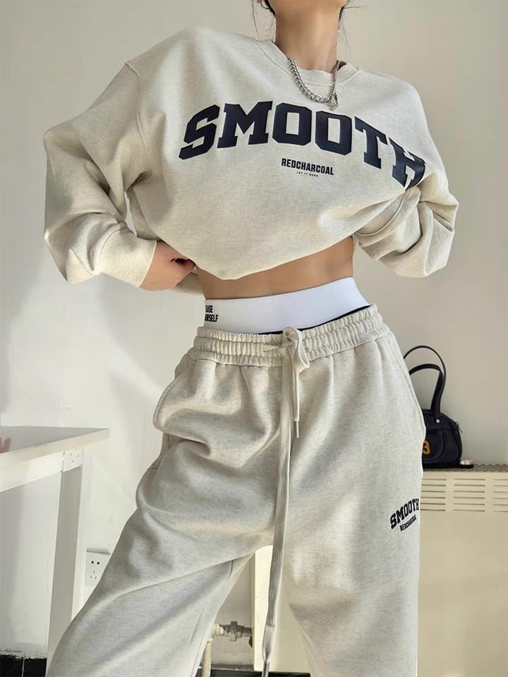 Loose All-matching Hoodie Sweatpants Student Running Two-piece Set - Golden Treasures  # #