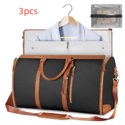 Large Capacity Travel Duffle Bag Women's Handbag Folding Suit Bag Waterproof Clothes - Golden Treasures  # #