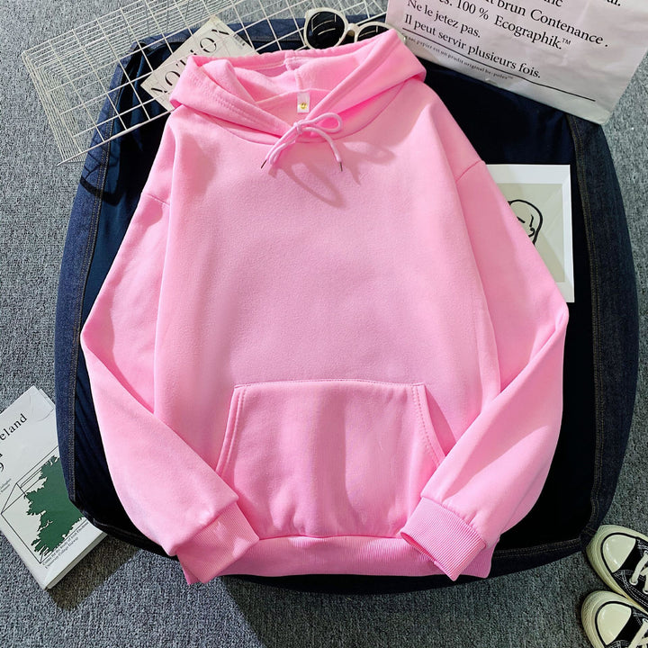 Women's Fall Winter Hooded Loose Solid Color Hoodie - Golden Treasures  # #