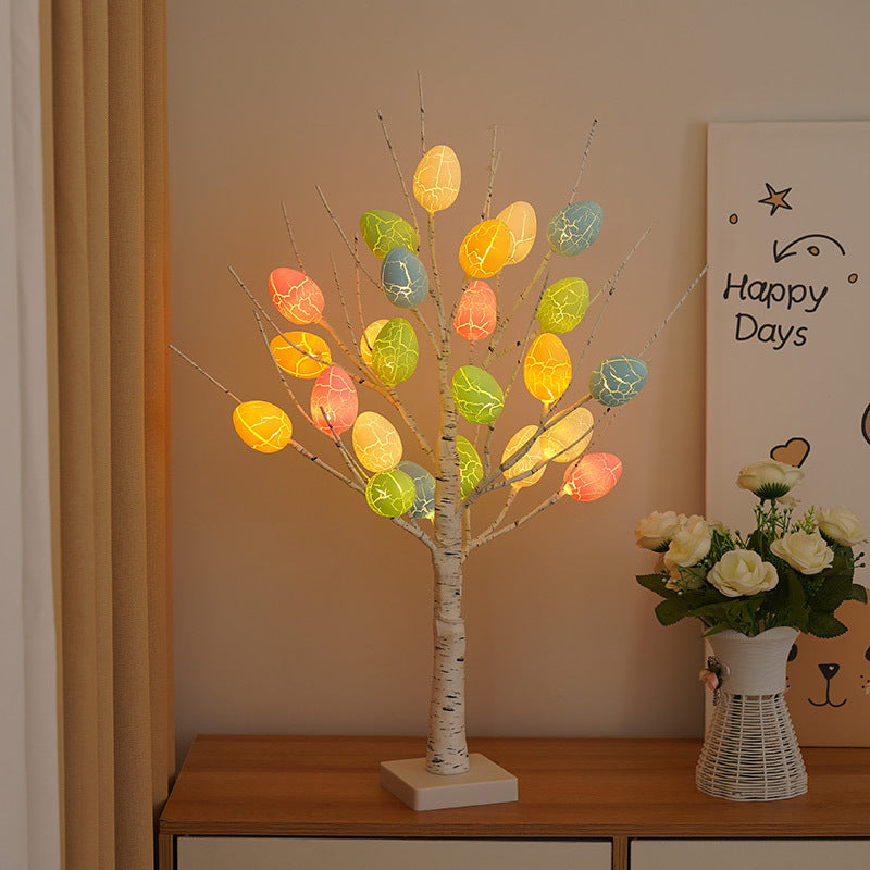 Easter Decoration 60cm Tree LED Light Tabletop Ornaments Light Easter Party