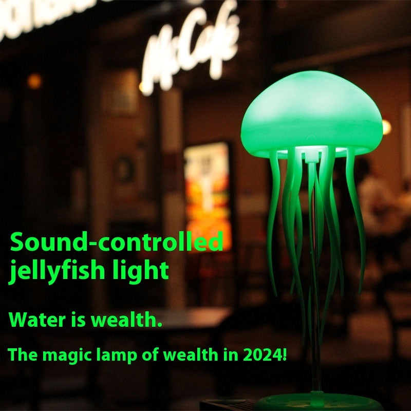 Jellyfish Mood Lamp LED Jellyfish Night Light Portable Jellyfish Lamp Jellyfish Decorations Smart Table Lamp For Bedside Desk - Golden Treasures  # #