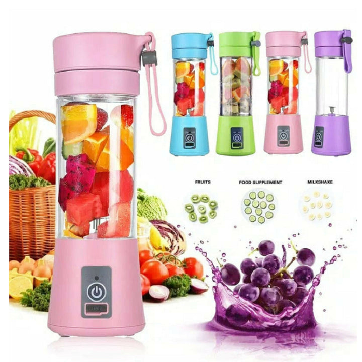 Portable Blender With USB Rechargeable Mini Kitchen Fruit Juice Mixer Home Simple Portable Electric Mini Juicer - Golden Treasures  # #