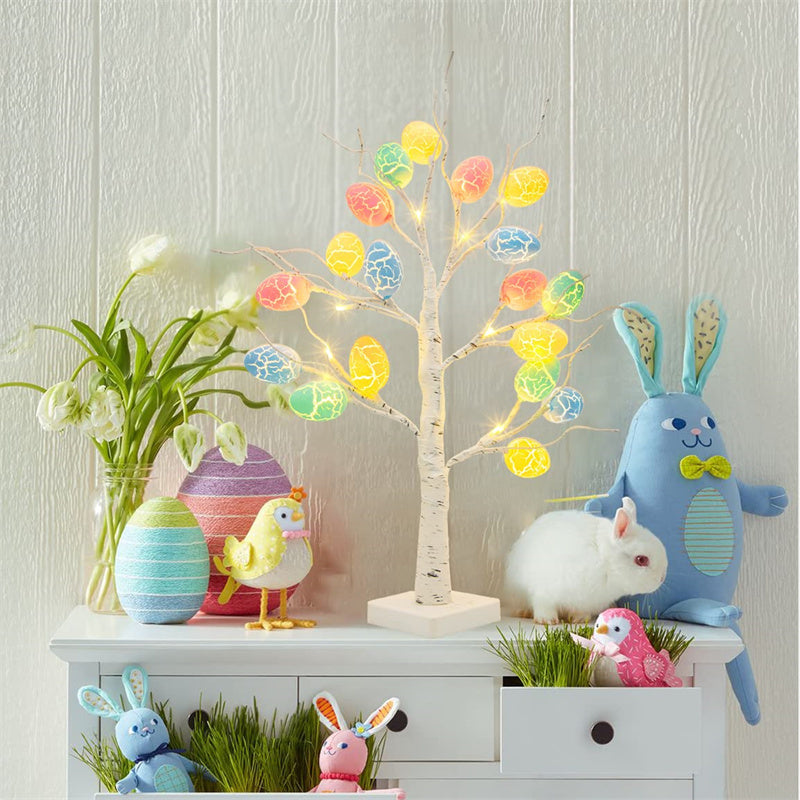 Easter Decoration 60cm Tree LED Light Tabletop Ornaments Light Easter Party