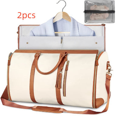 Large Capacity Travel Duffle Bag Women's Handbag Folding Suit Bag Waterproof Clothes - Golden Treasures  # #