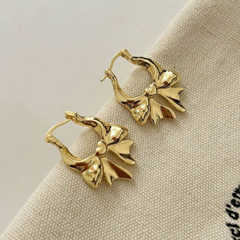 Retro Hong Kong Style Elegant Ear Studs Niche High Sense - Golden Treasures 