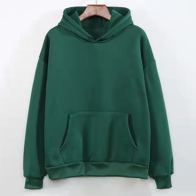 Women's Fall Winter Hooded Loose Solid Color Hoodie - Golden Treasures  # #