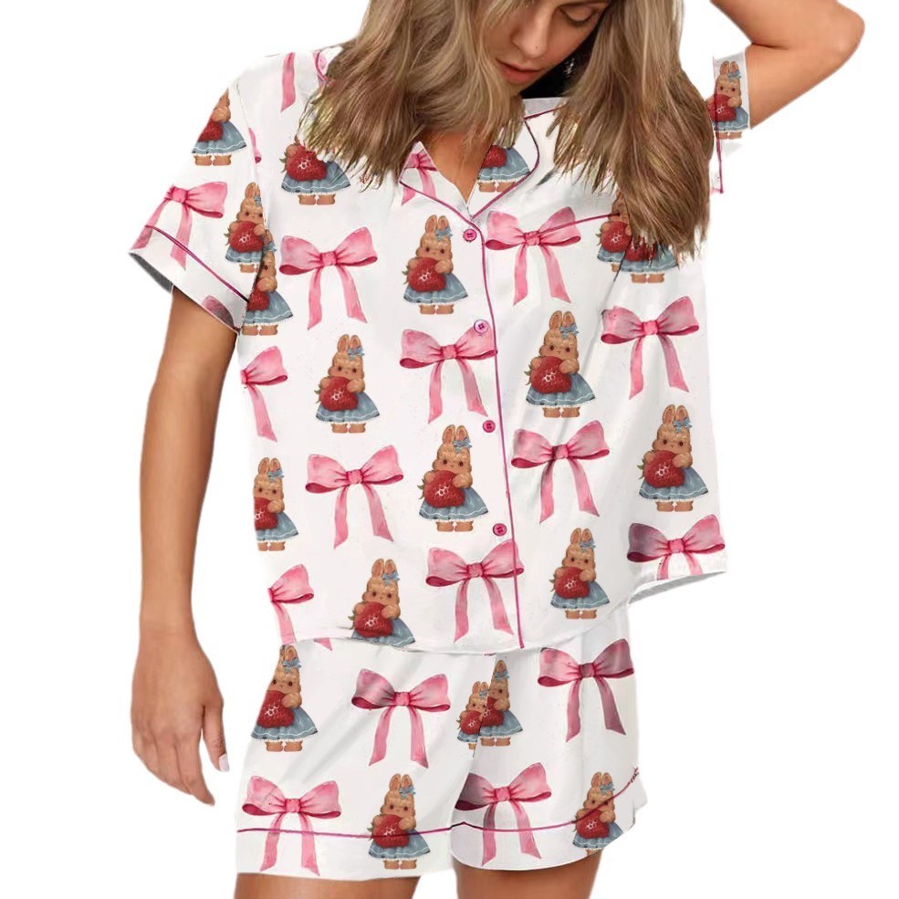 Short-sleeved Shorts Set Women Pjs