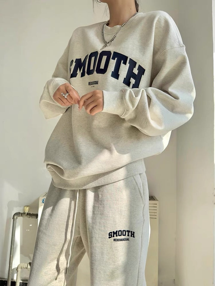 Loose All-matching Hoodie Sweatpants Student Running Two-piece Set - Golden Treasures  # #