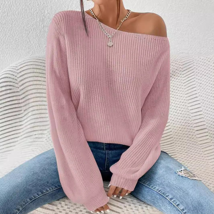 Loose Leisure All-matching Pullover Boat Neck Sweater - Golden Treasures  # #