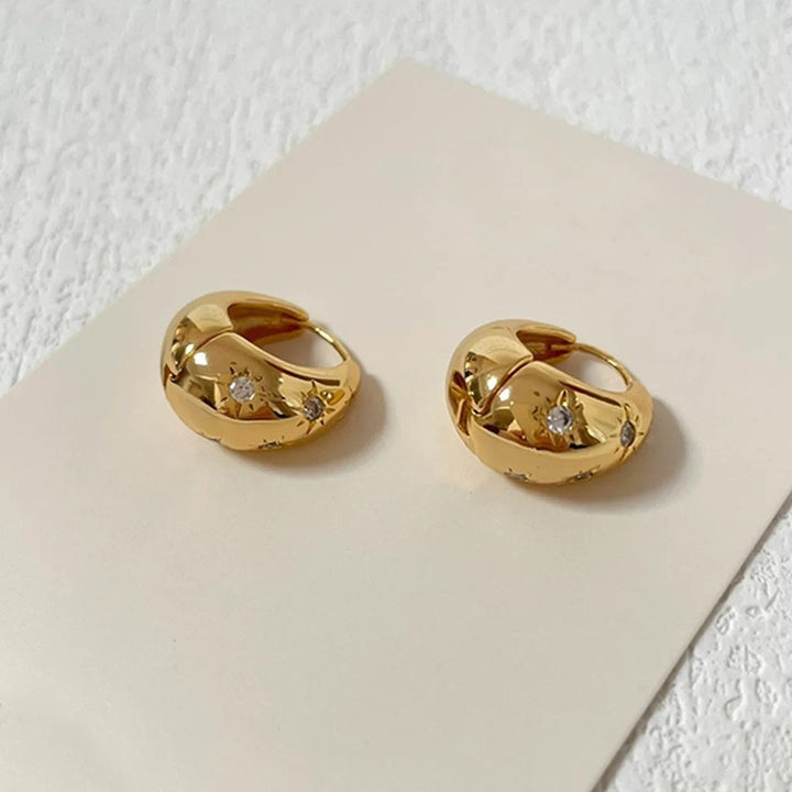 Retro Hong Kong Style Elegant Ear Studs Niche High Sense - Golden Treasures 