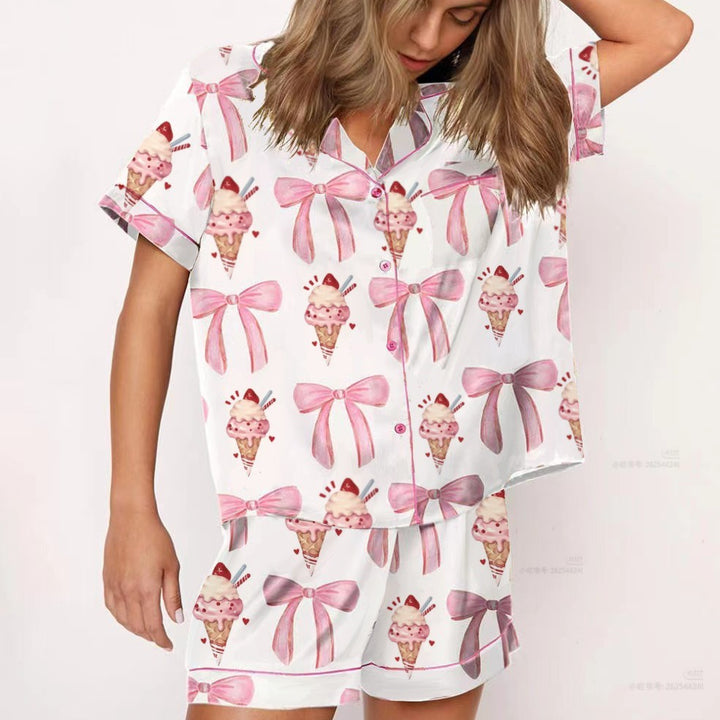 Short-sleeved Shorts Set Women Pjs